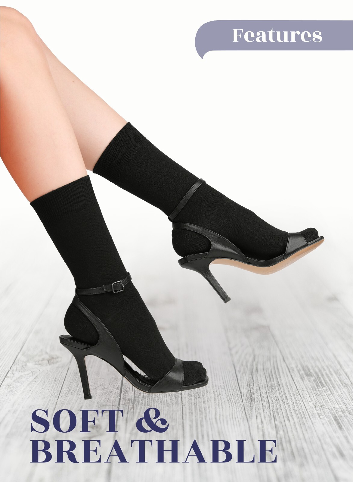 WOMEN Dress Crew COTTON Socks, MEDIUM AND LARGE, CASUAL, 4 Pairs