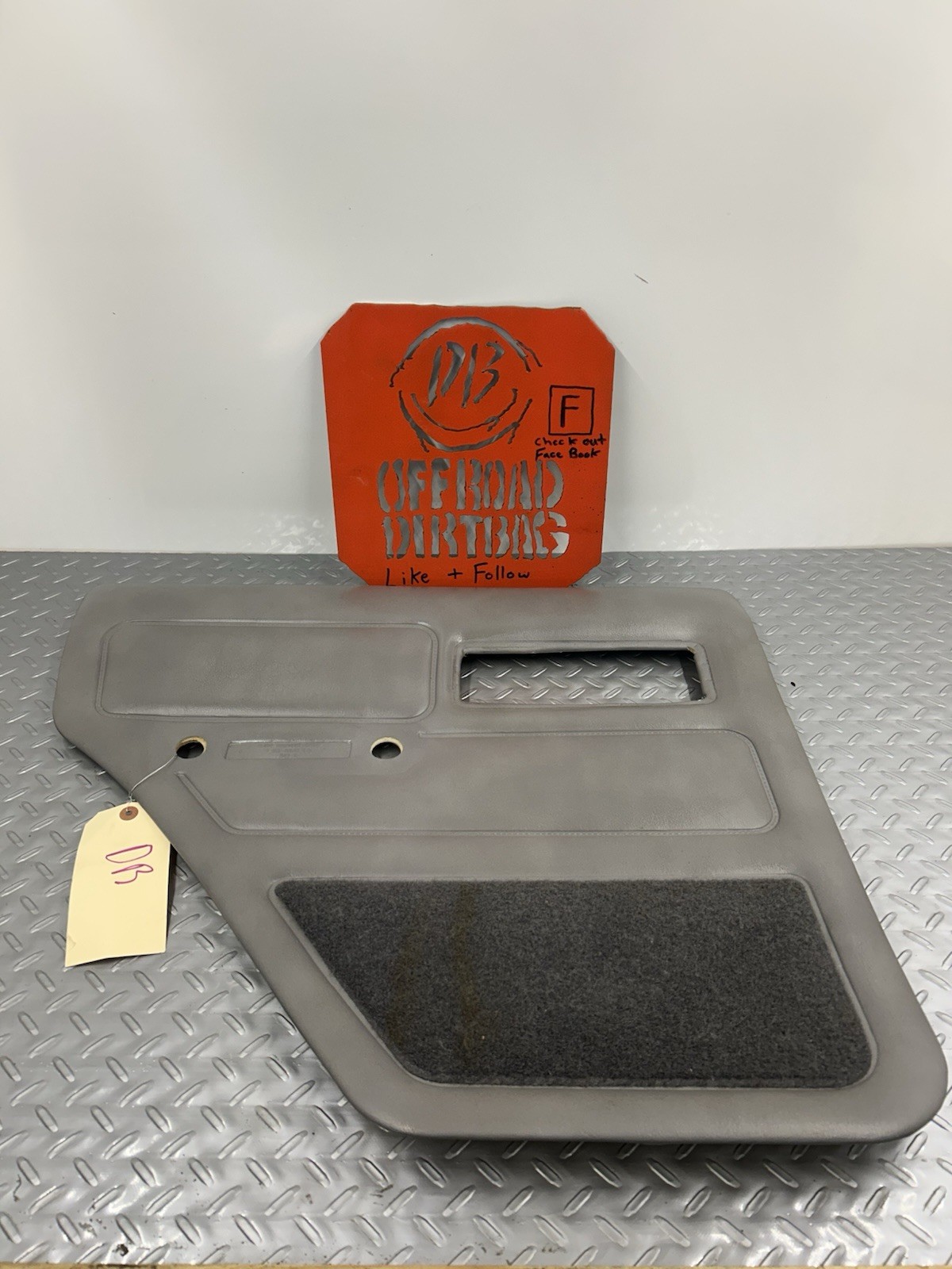 84-96 Jeep Cherokee XJ Rear Driver Side Door Panel Gray OEM