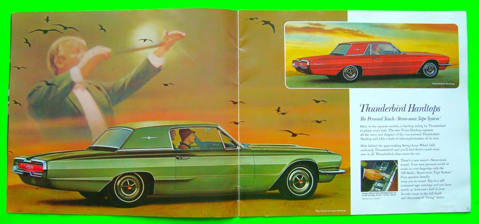 1966 FORD THUNDERBIRD HUGE PRESTIGE 16-p COLOR CATALOG Brochure CONVERTIBLE vg++