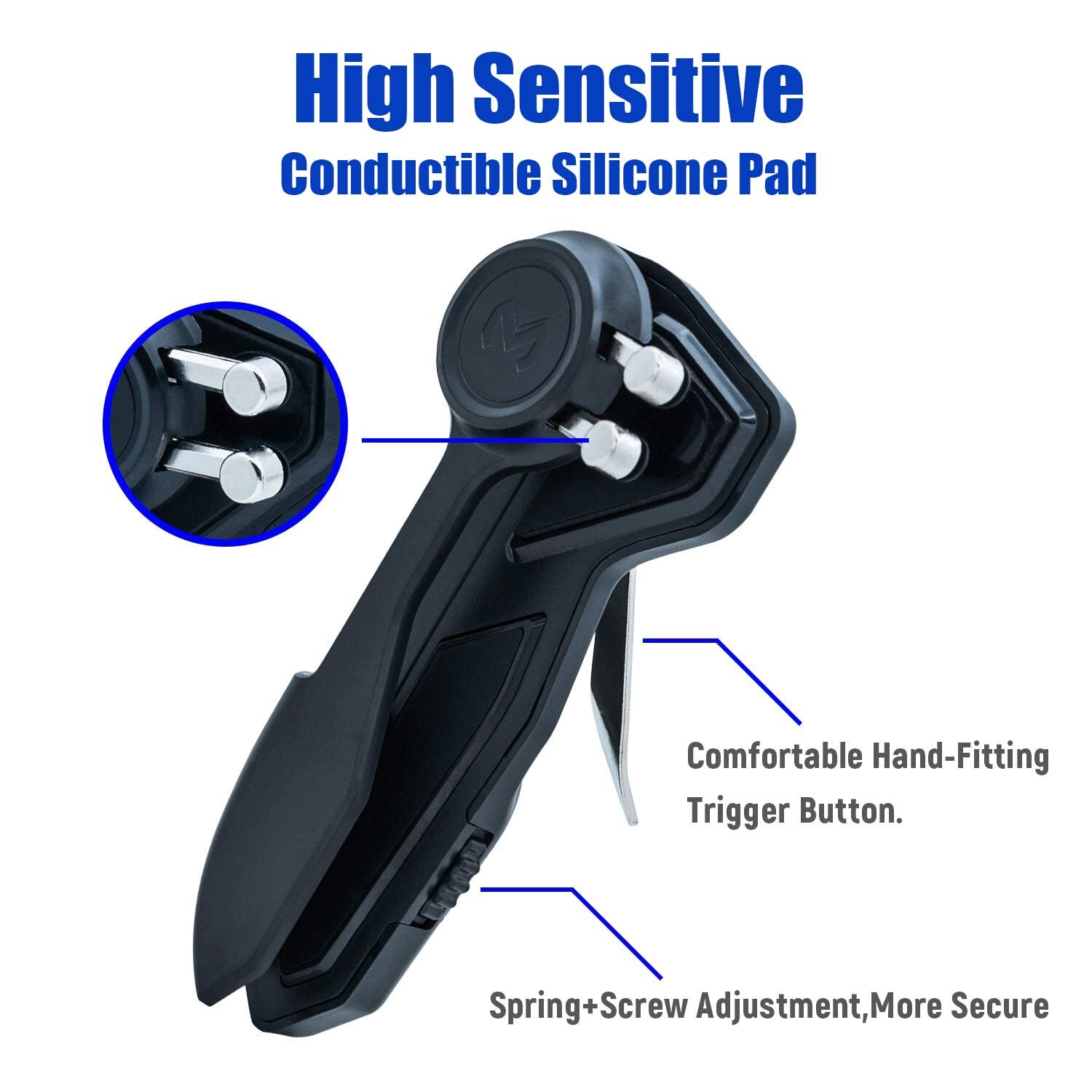 Game Controller Triggers with 6 Finger Sleeves for Android iPad Tablet Computer