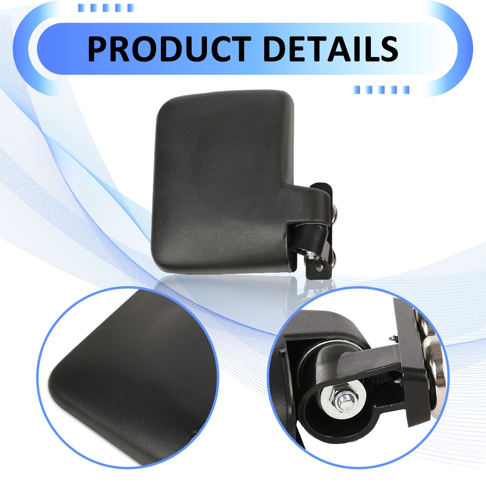 Pair 228lb Rated Magnetic Mirror Tractor View Mirrors For Kubota John Deere 2PCS