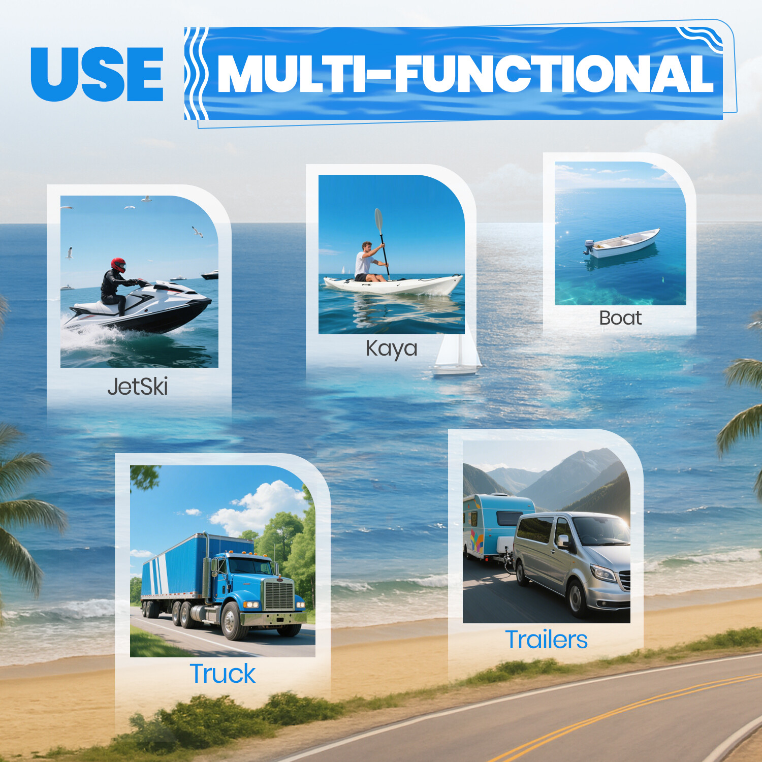 Steel Hand-Crank Marine Winch w/ Ratchet for Boat Trailer 1400LBS Universal ATV