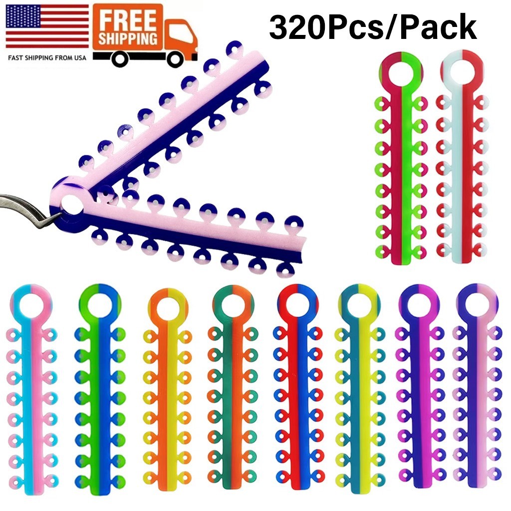 Dental Orthodontic Elastic Ligature Ties For Brackets Teeth Braces Rubber Bands