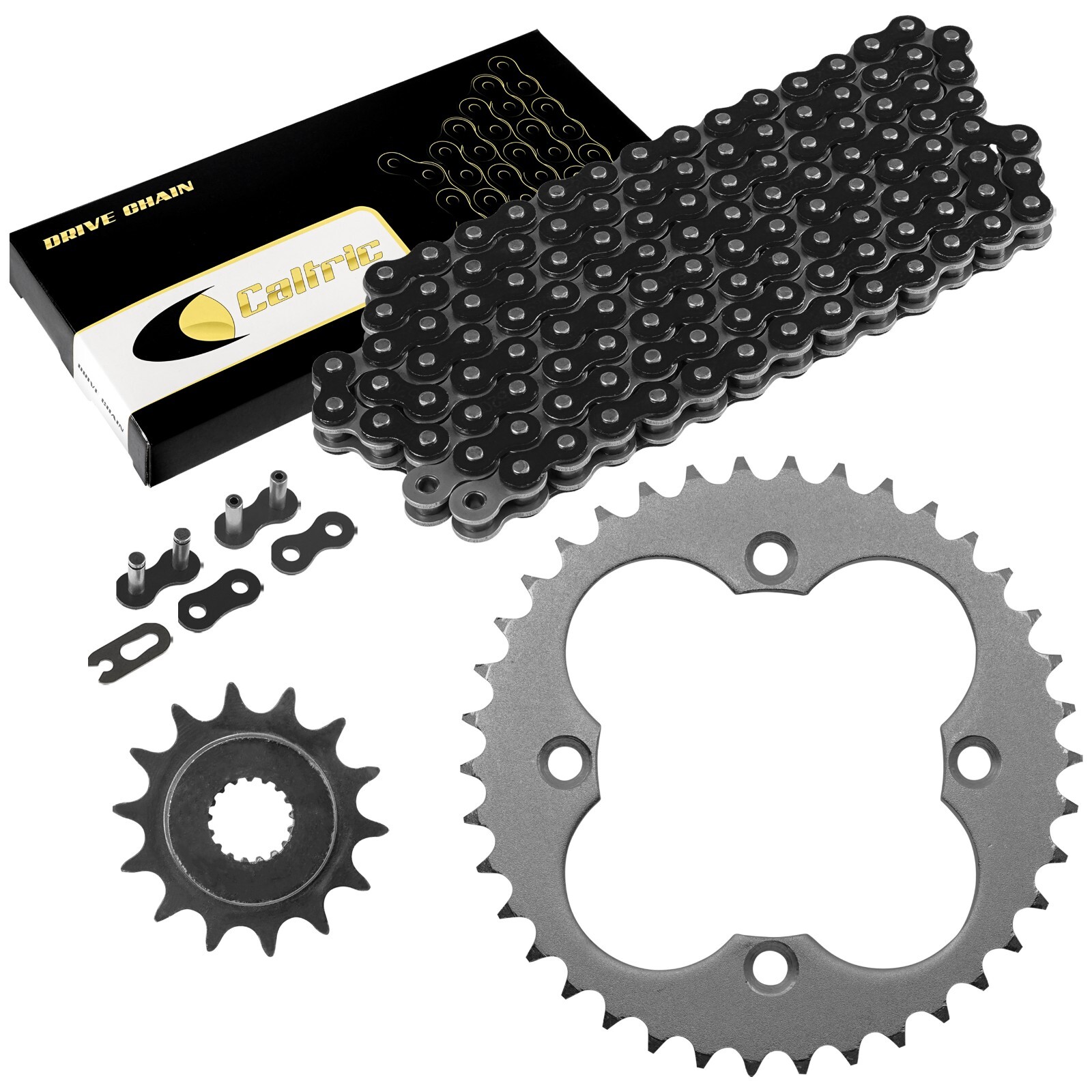 Black Drive Chain And Sprockets Kit for Honda TRX450R Sportrax 450 2X4 2004 05