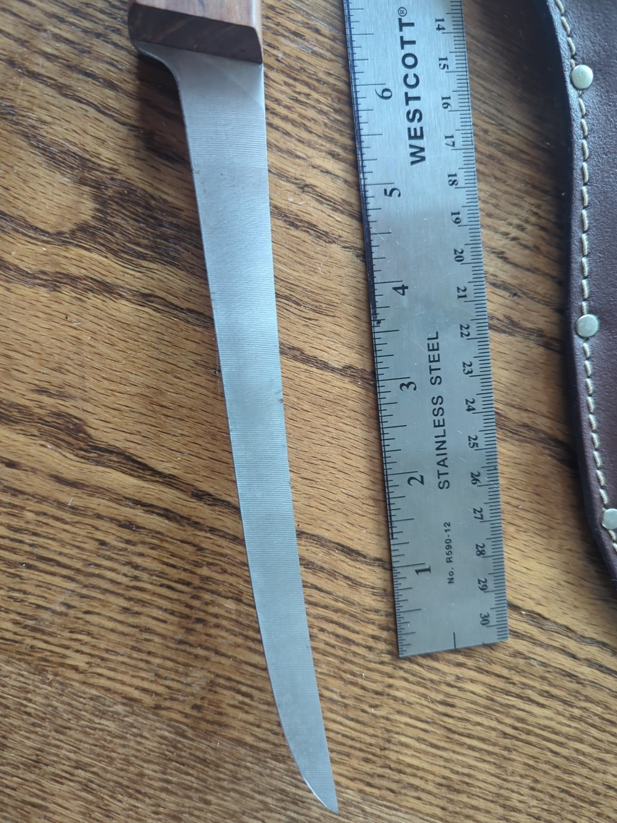 Vintage Boker F8S Stainless Solingen Germany Filet Knife 7.5 Inch W/ Sheath