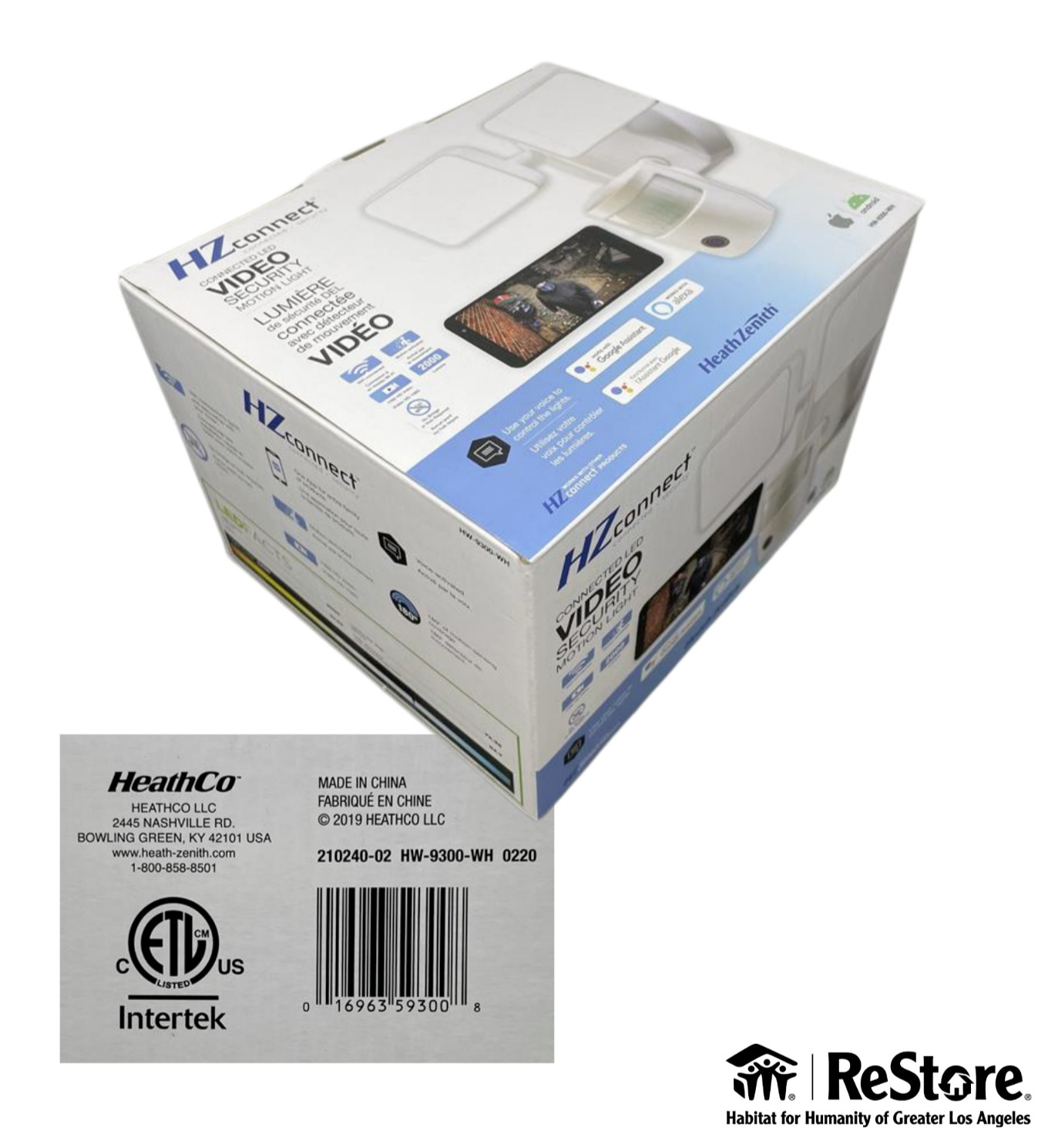 Heath Zenith HZ-9300-WH Connected LED Video Security Motion Light (Set of 2)