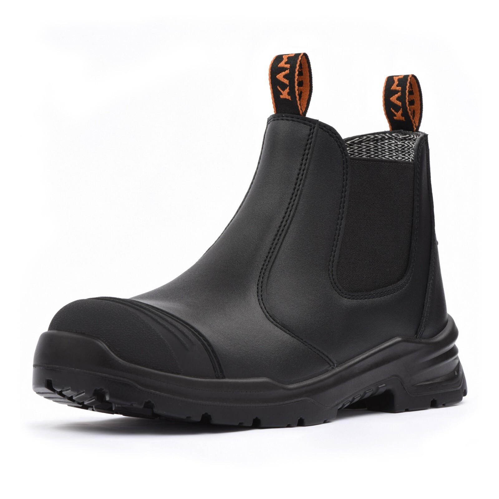 Work Boots for Men, Slip On Work Shoes, Steel Toe Cap Waterproof Safety Shoes