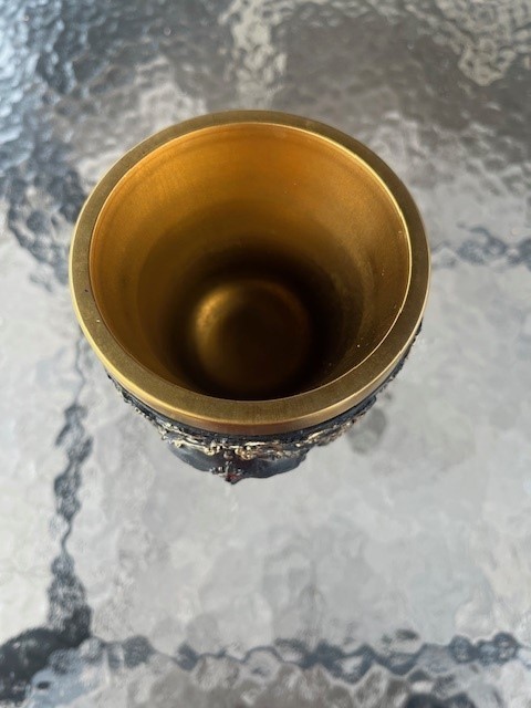 Gothic Noir Skull Goblet