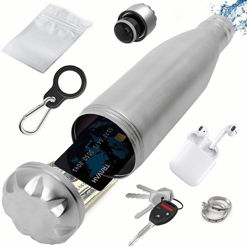 Diversion Water Bottle Hidden Safe Tumbler Compartment Container Box Stash Can