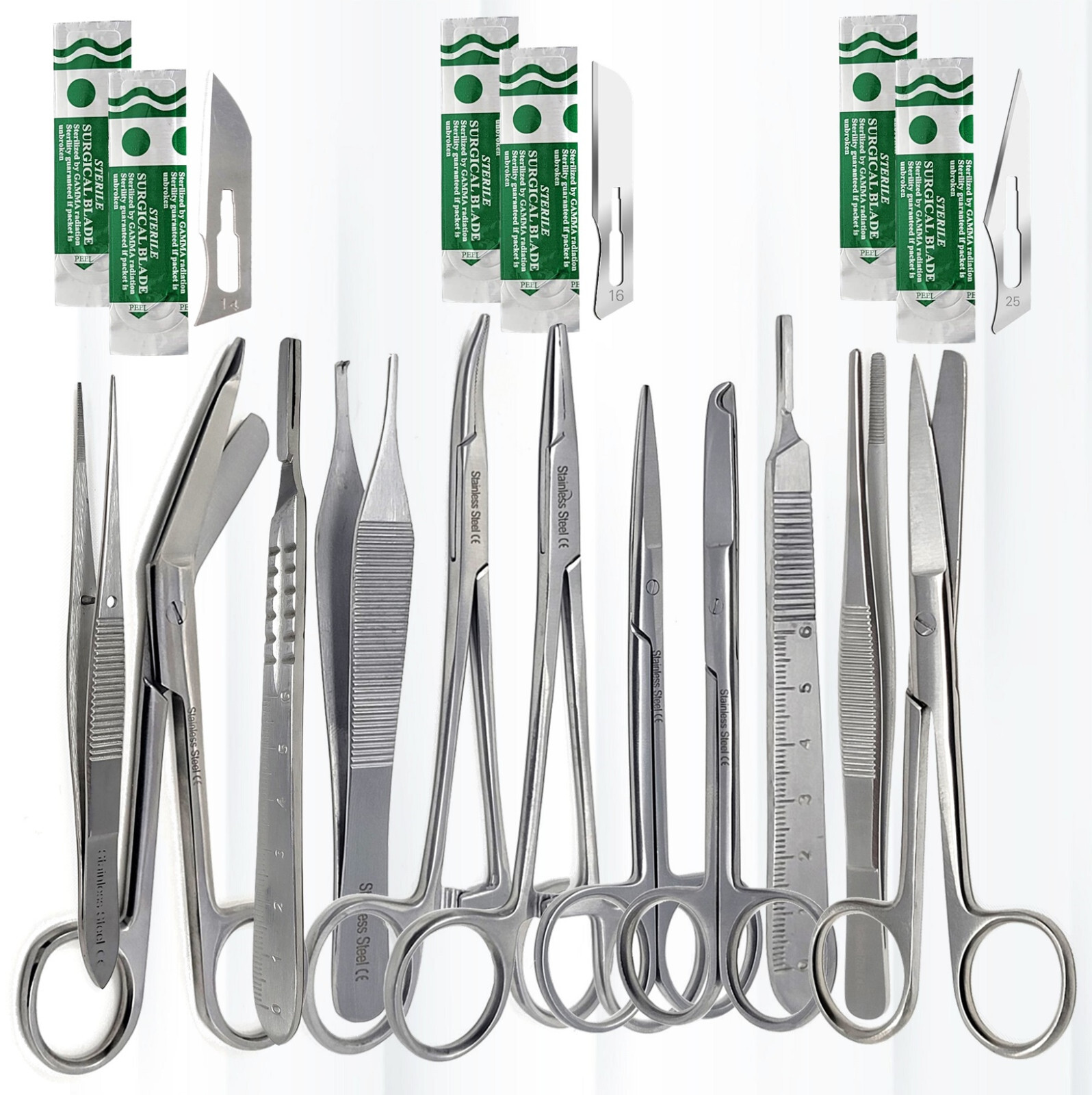 41 Pcs Minor Surgery Set Surgical Instruments Kit for Students - Stainless Steel