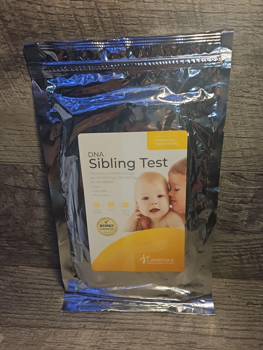 Genetrace DNA Sibling Test - at-Home Collection Kit for Full & Half Siblings