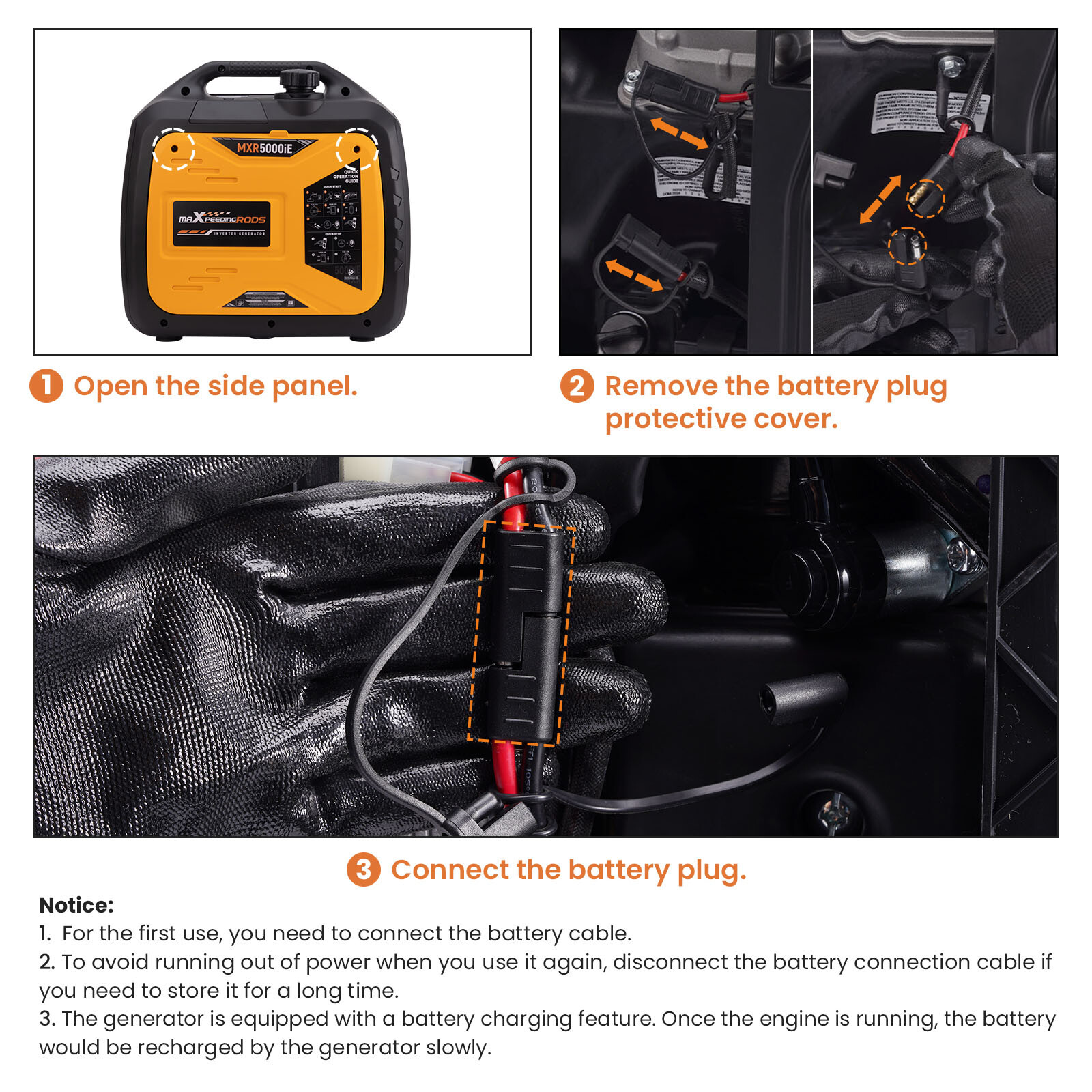 Gas Powered Generator 5000W Peak Digital Display Electric Remote Start RV Ready