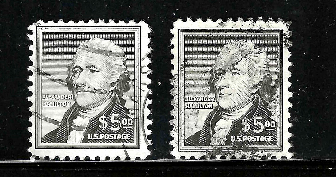 Sc #1051 x 4 Hamilton $5 1954 Liberty Issue $27.00 US 90A31