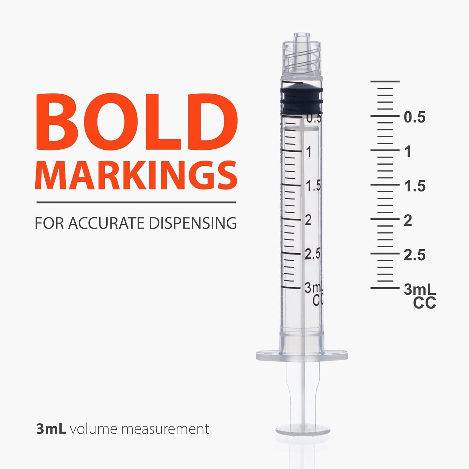 Global Medical Products - 3cc Luer Lock Syringe - QTY 100