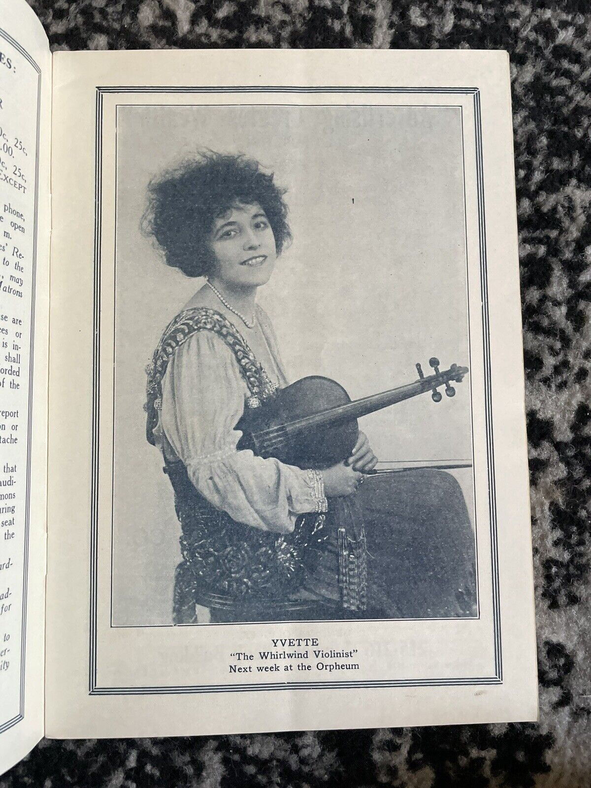 STUNNING Antique 1913 Orpheum Theater Program San Francisco California M