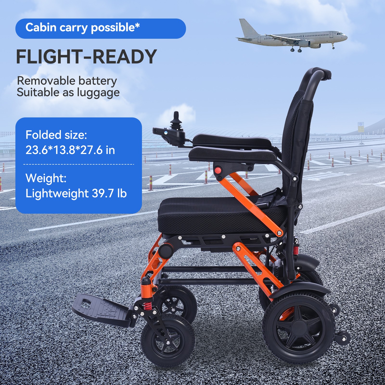 500W Portable Power Wheelchair Foldable Electric Mobility Scooter 330lbs