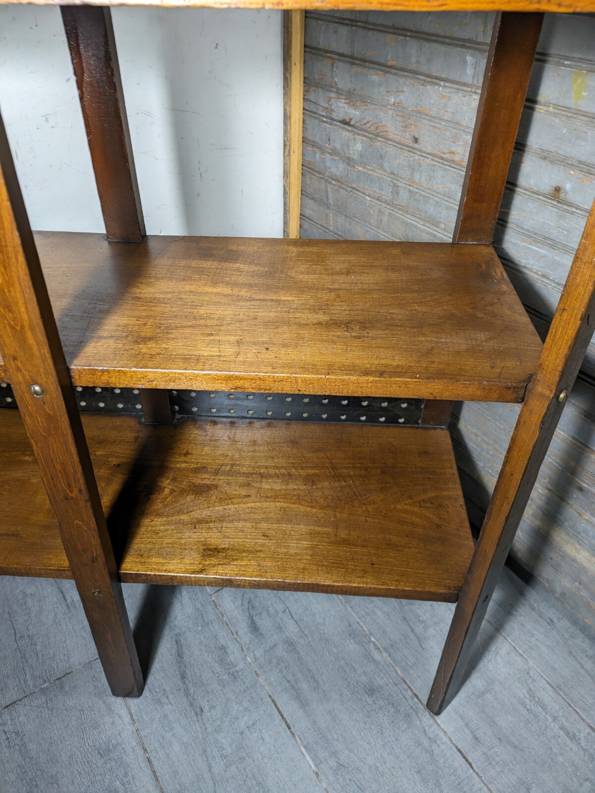 Antique Rustic Mission Arts & Crafts Style Display Book Shelf Open Bookcase