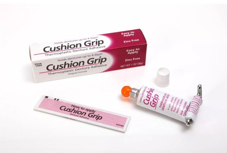 Cushion Grip Thermoplastic Denture Adhesive 1 oz - 5 Pack