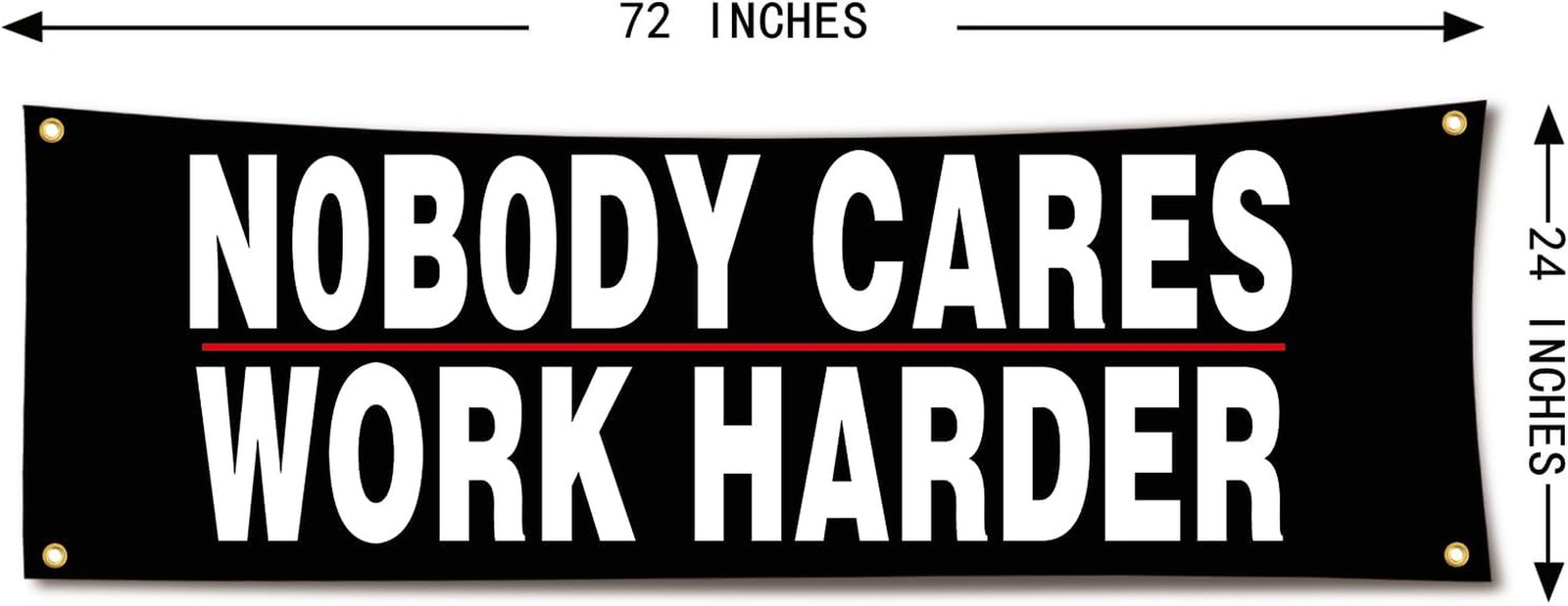 Motivational Gym Banner - "Work Harder" Fitness Wall Art for Home & Office