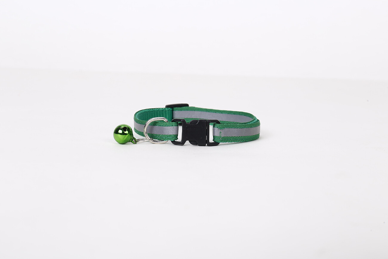2PCS Reflective Breakaway Nylon Cat Safety Collar with Bell for Cat Kitten US