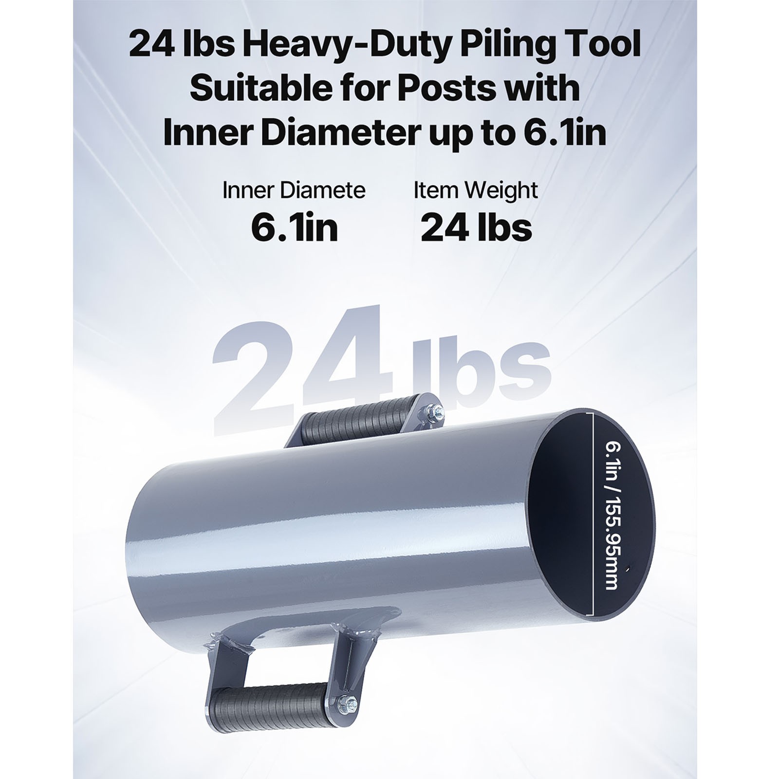 Uimoso Manual Fence Post Driver Heavy Duty T Post Rammer Farm Garden Yard