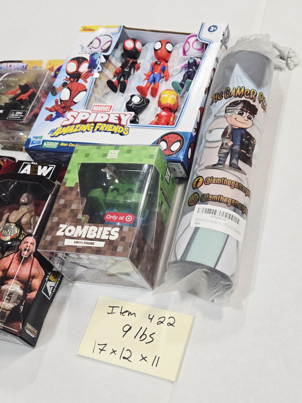 Mixed Toy Lot Batman Marvel Spidey LEGO Star Wars WWE AEW Minecraft New Figures