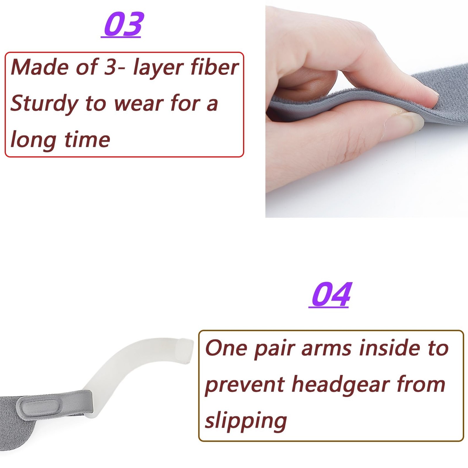 Mckudo Headgear Strap Compatible with DreamWear Nasal Pillow, Fullly Adjustab...