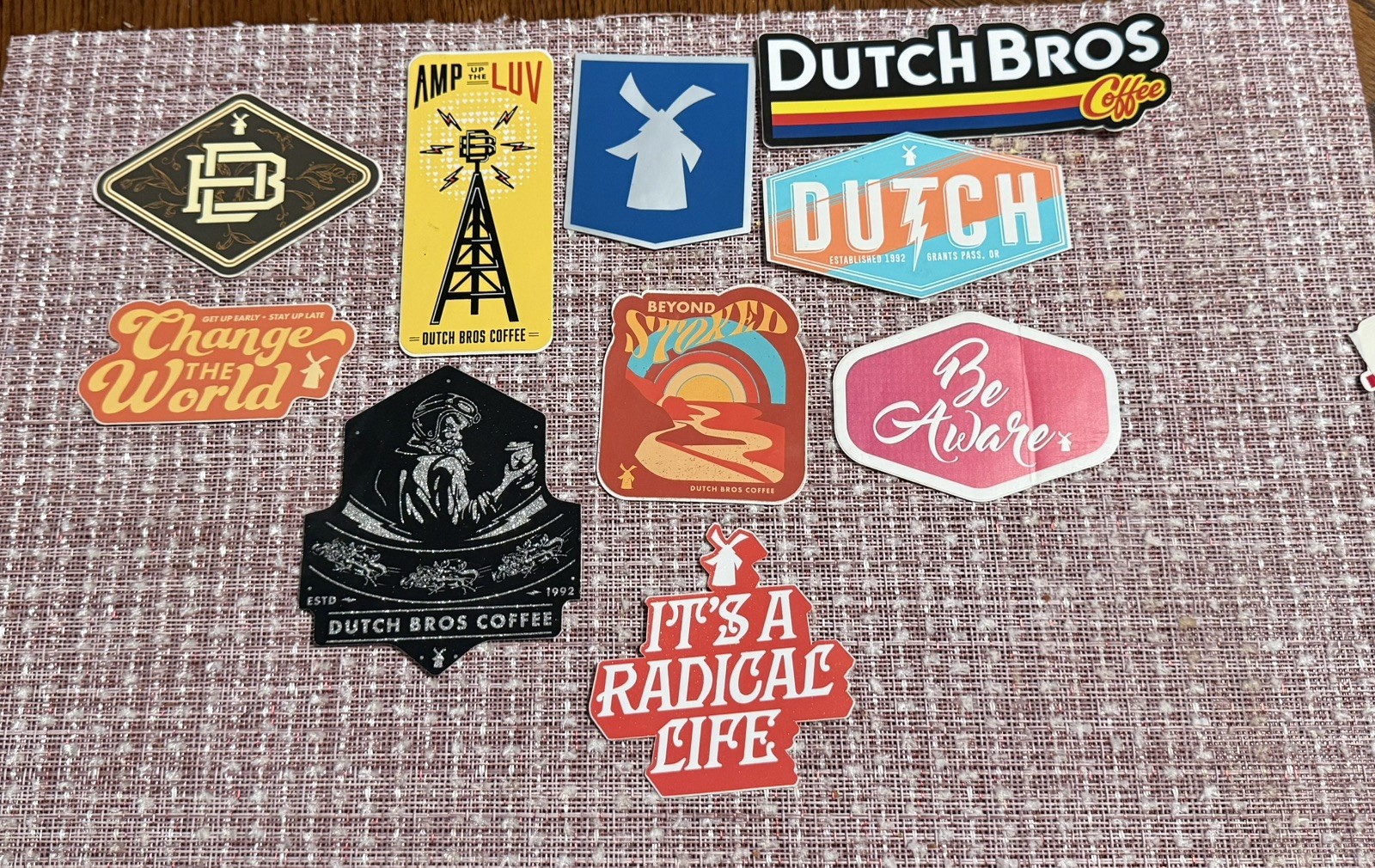 Lot of 10 Dutch Bros Stickers