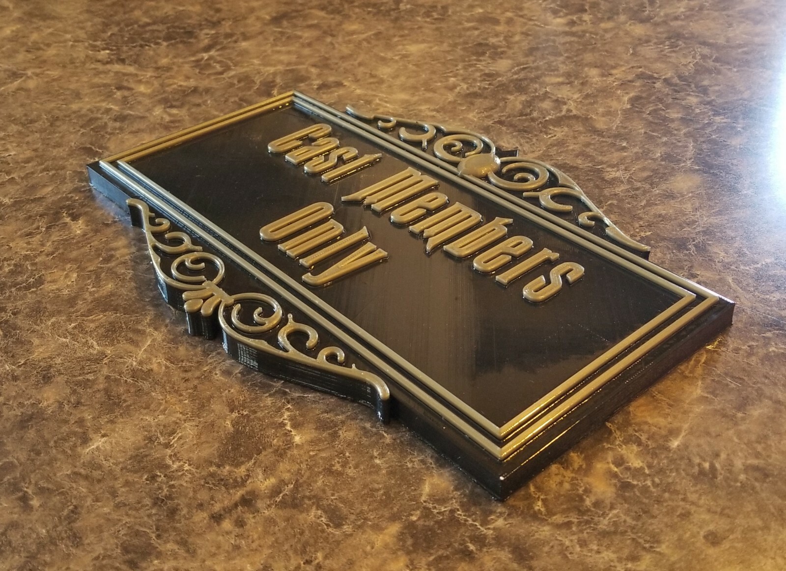 9" Haunted Mansion Inspired Cast Members Only Prop Sign / Plaque Replica