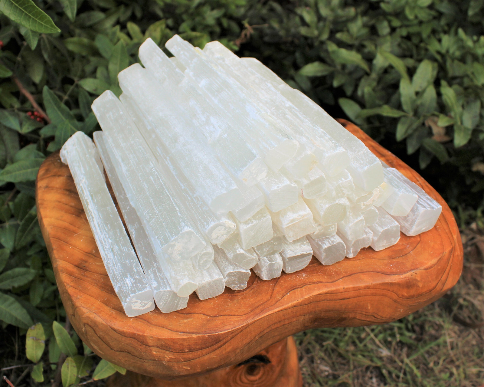 2 lb Bulk Wholesale Lot 8" Selenite Sticks (Natural Raw Selenite Crystal Wands)