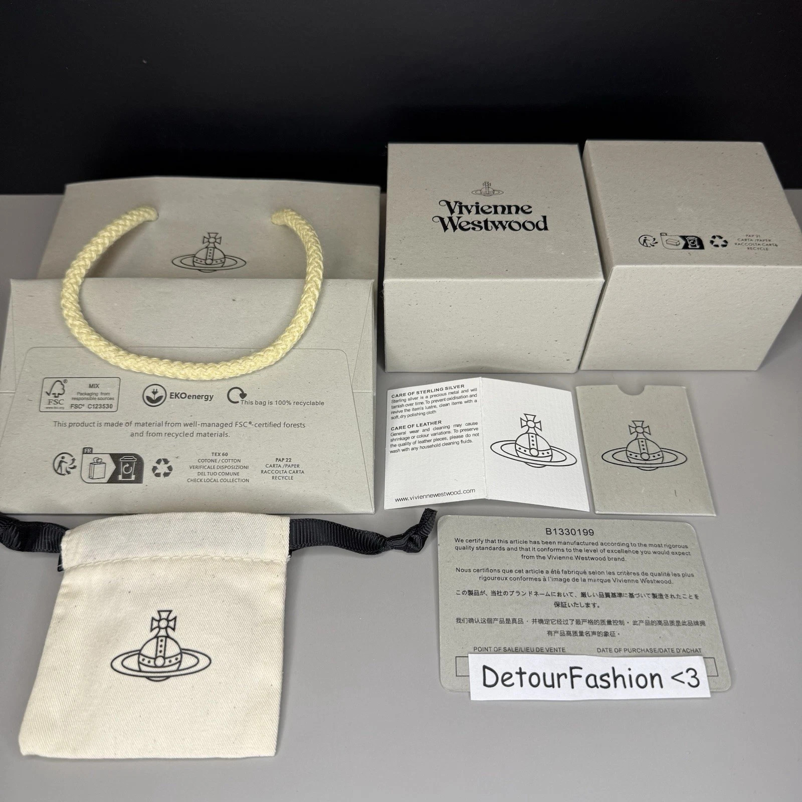 Vivienne Westwood Silver Mini Bas Relief Necklace WITH BOX