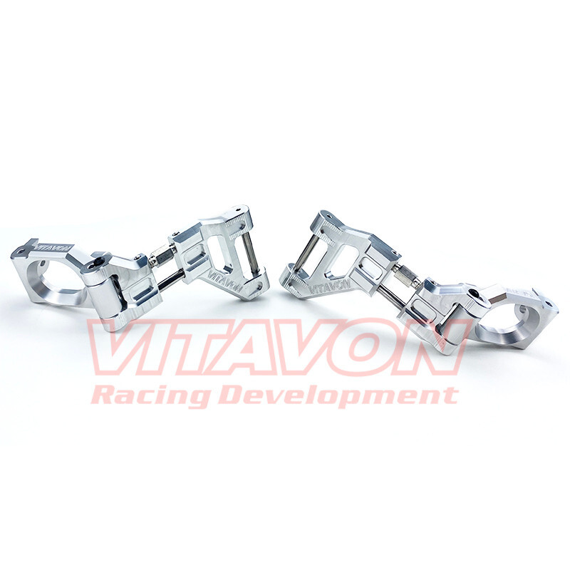 VITAVON Re-Design CNC Alu7075 Upper Arm+C Hubs For Super Rock Rey 1/6