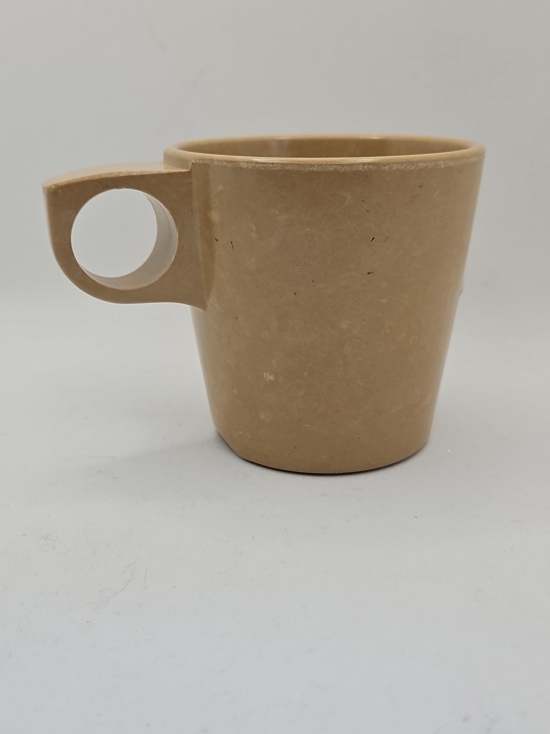 Box of 12 Halsey US Army 10 oz coffee mug tan military surplus mess cup