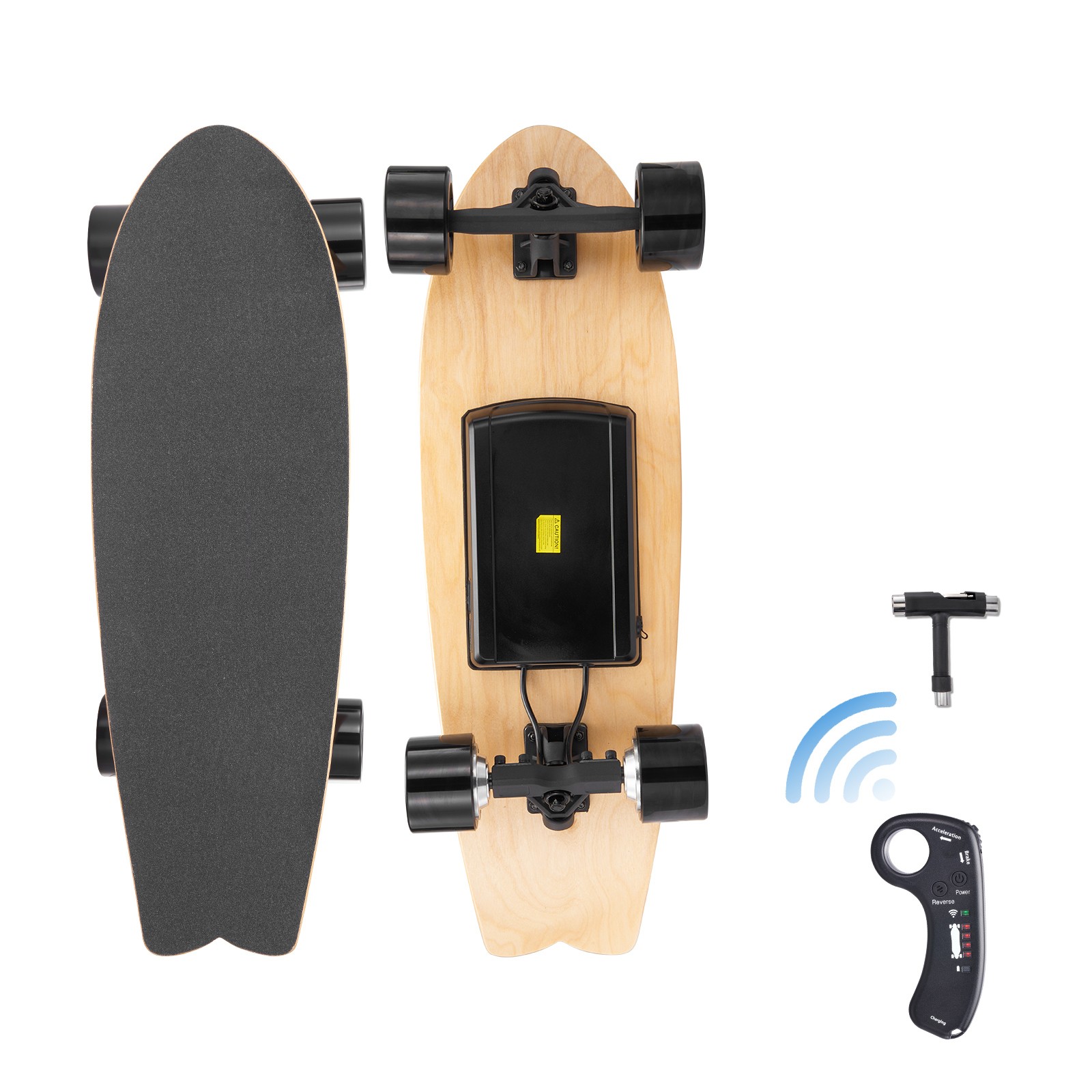 Uimoso Electric Longboard Skateboard with Control 7.5 Mile Range for Adults Kids