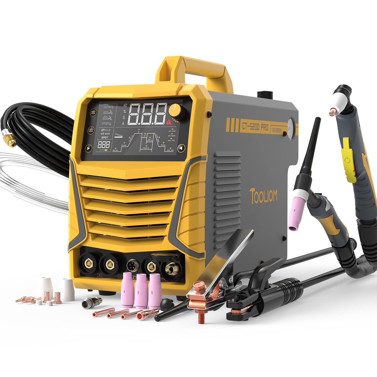 CUT/TIG/MMA 3 in 1 Welder, 50A Air Plasma Cutter, 200A TIG&Stick Welding Machine