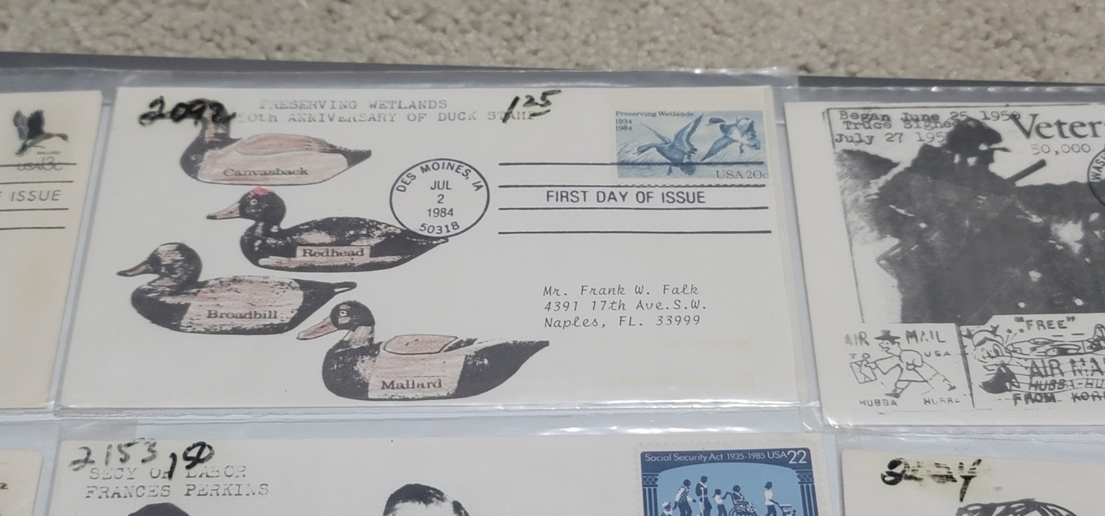 Vintage First Day Cover Lot of 16 1959-1987 USPS FDC Collection