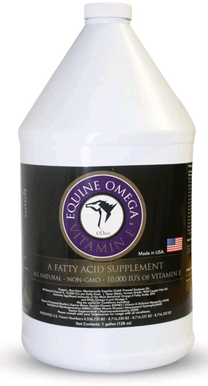Omega Equine Vitamin E Supplement Antioxidant & Muscle Horse 1gal Exp 02/2027