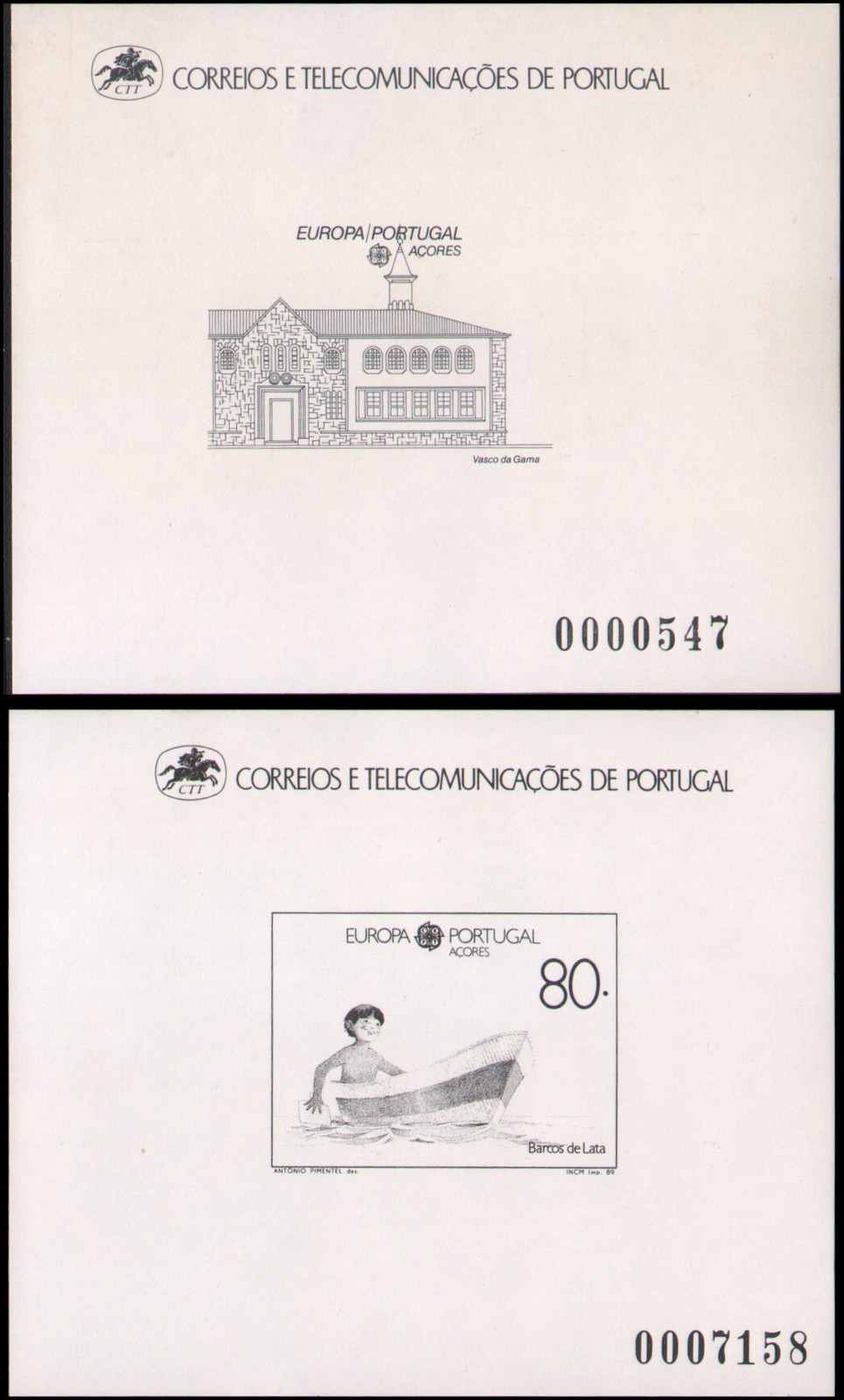 Azores #382a//390a MNH VF