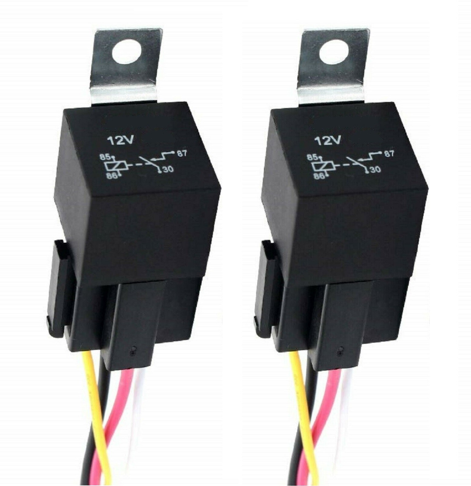 Relay Wire Harness 40A 9004 HB1 Head Light Socket Replacement Ceramic Connector