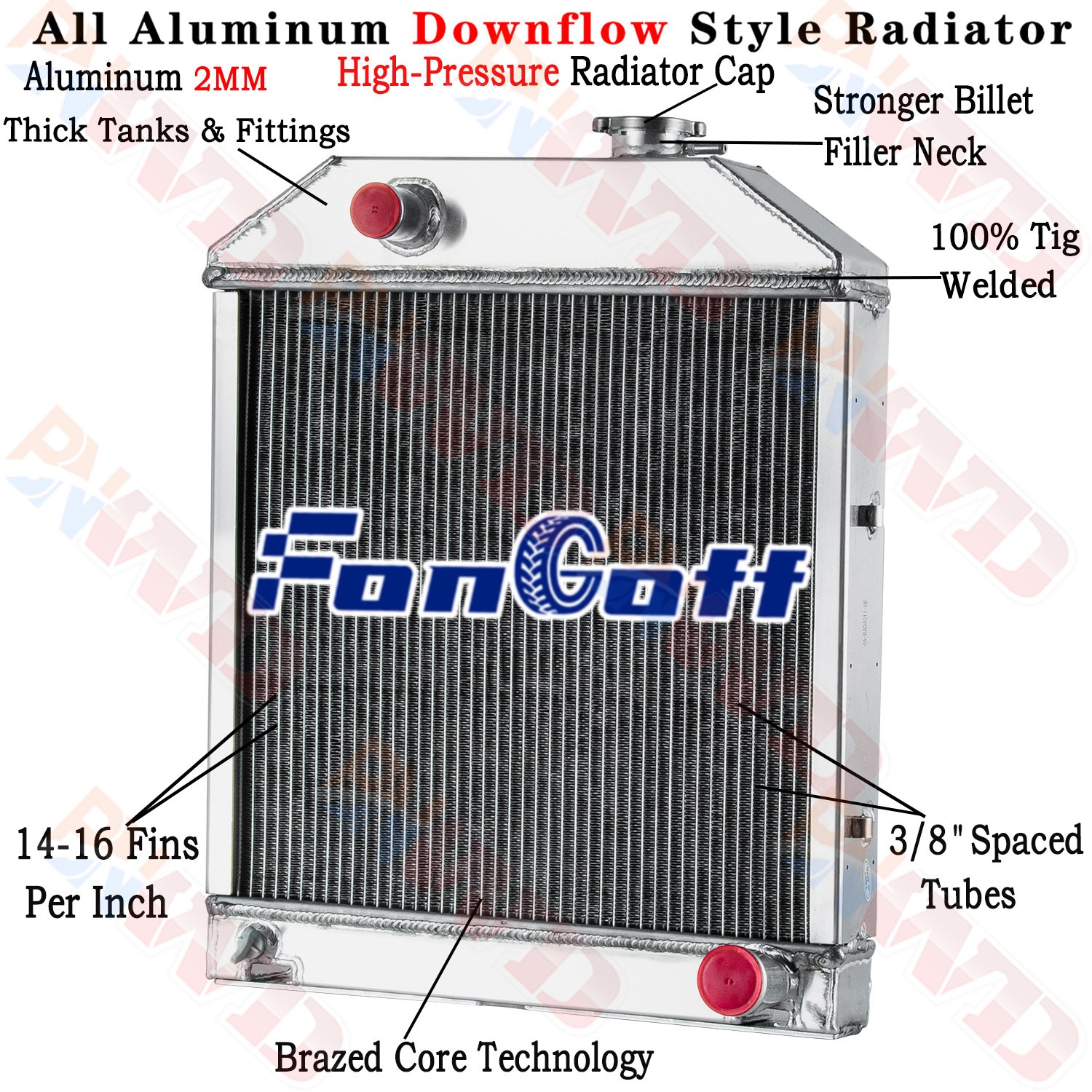 C7NN8005H Radiator For Ford/New Holland 3600 3000 4000 2600 2000 3100 3500 4100+