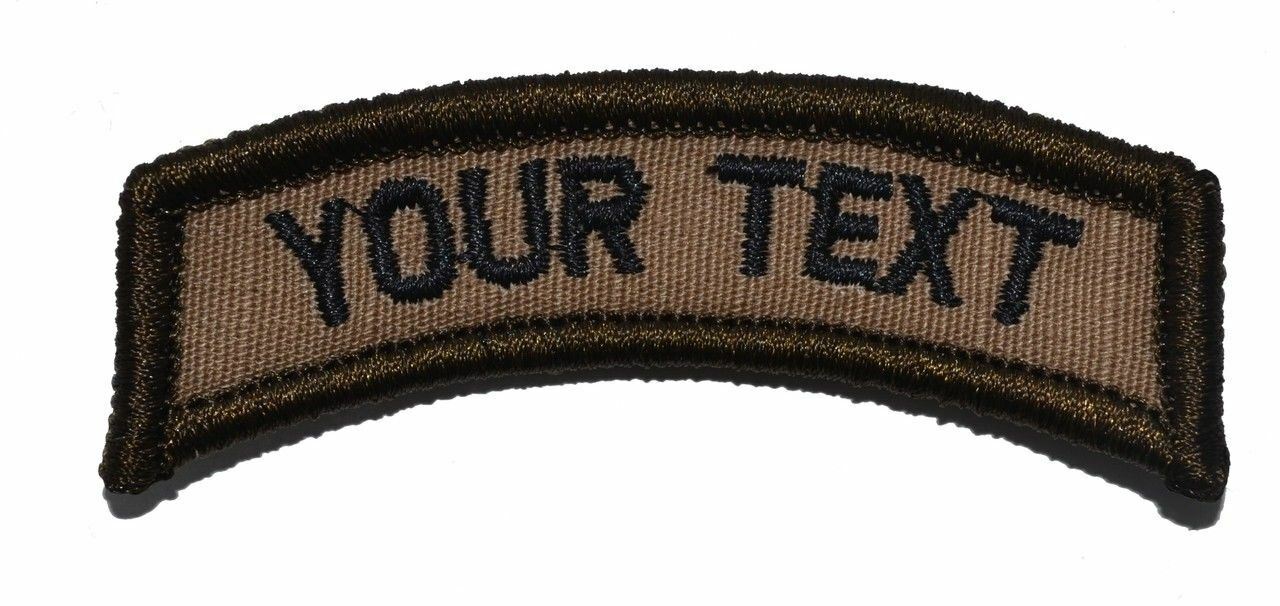 CUSTOMIZED Tab Military/ Patch with Hook and Fastener - Multiple Colors