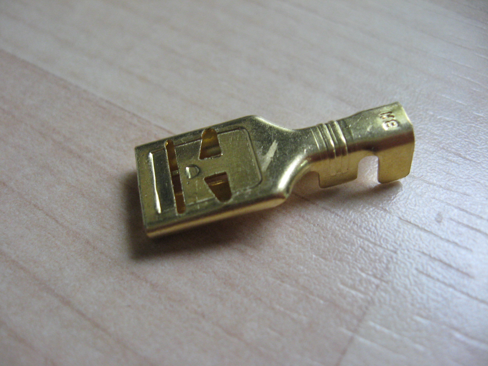 Lot (5) Crimp Terminal Connector Brass 9.5mm 3/8" Female 10-6AWG #E83AD