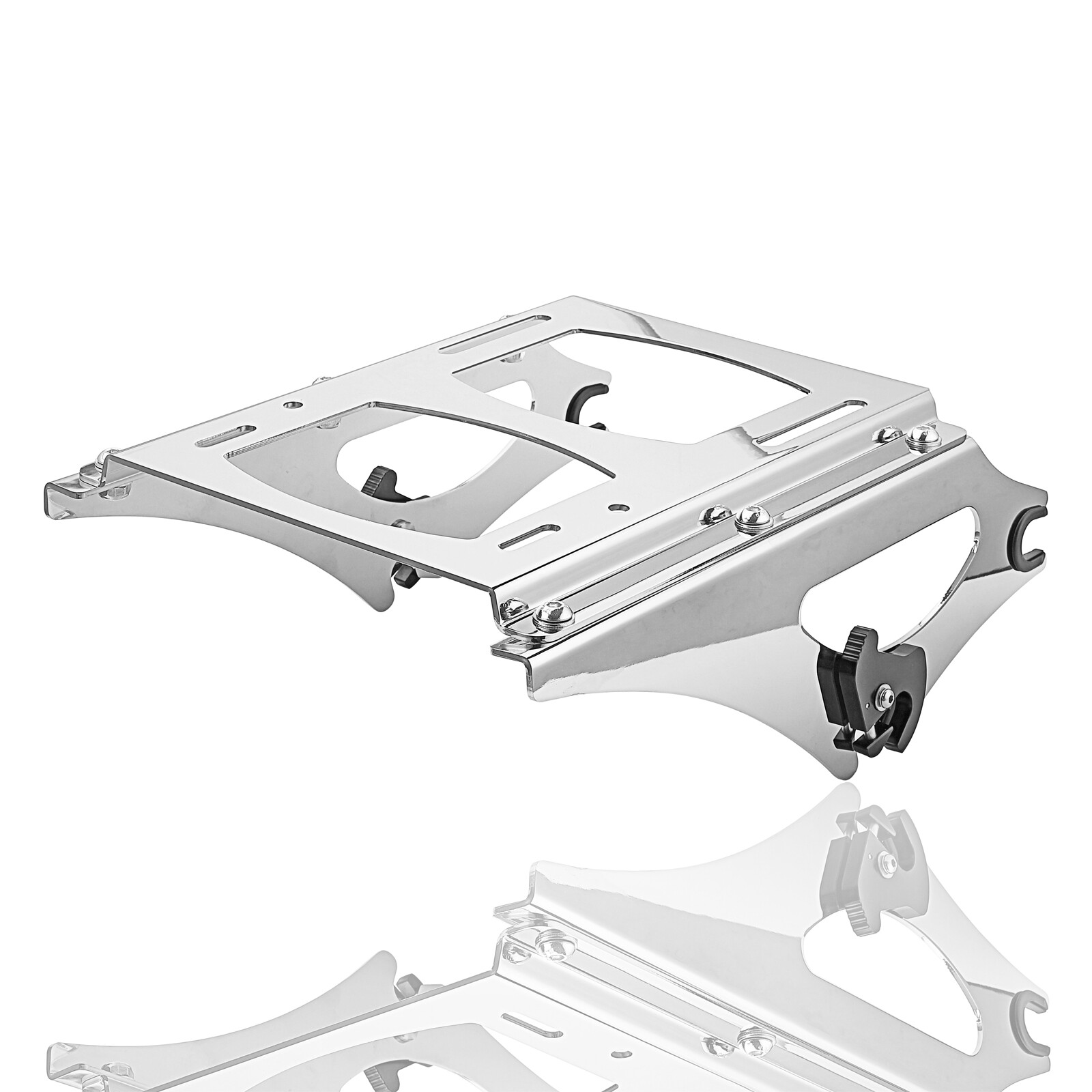 For 09-13 Harley Touring Quick Release Two-up Tour Pack Rack Mount + Docking Kit