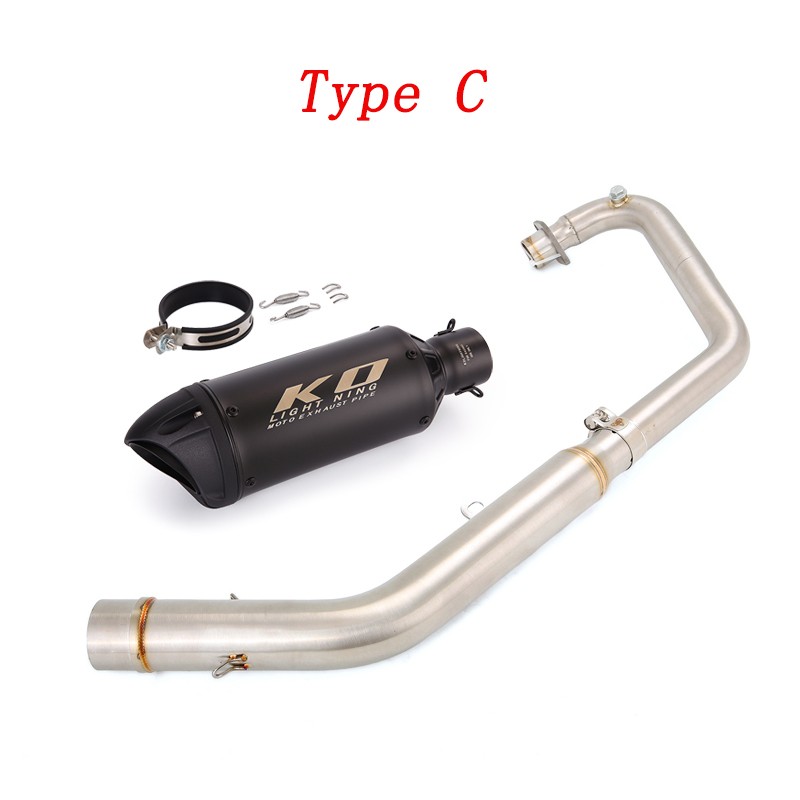 For Lifan KPM200 KPT200 2021-2025 Exhaust Header Front Pipe Slip On 51mm Muffler