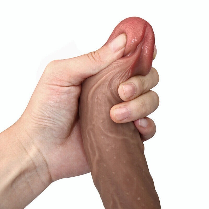 Dildo For Men Anal Toy Realistic 8" Silicone Penis Suction Cup Women Sex Toy