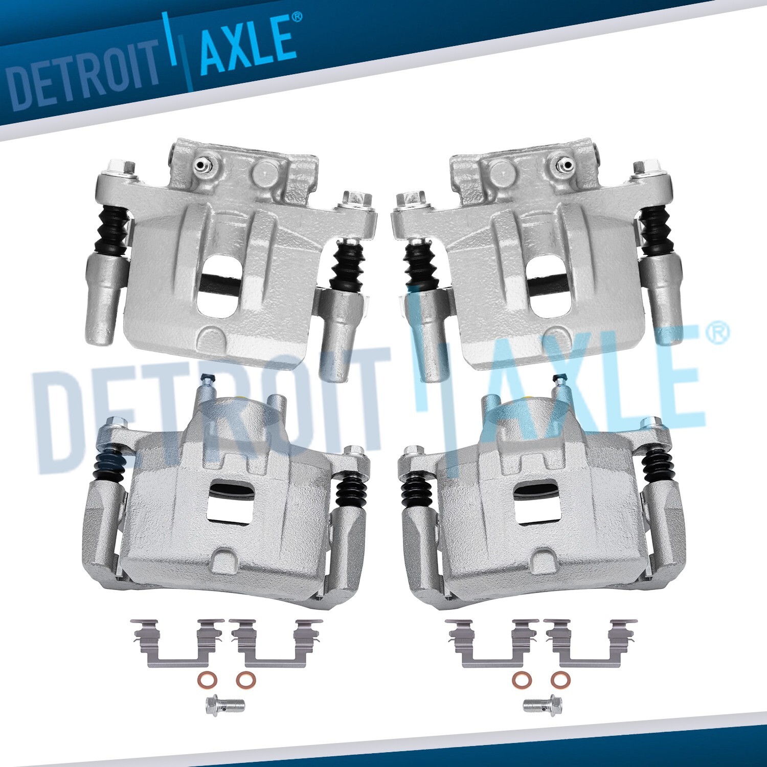 Front Rear Brake Calipers w/ Bracket for Patriot Compass Avenger Caliber Sebring