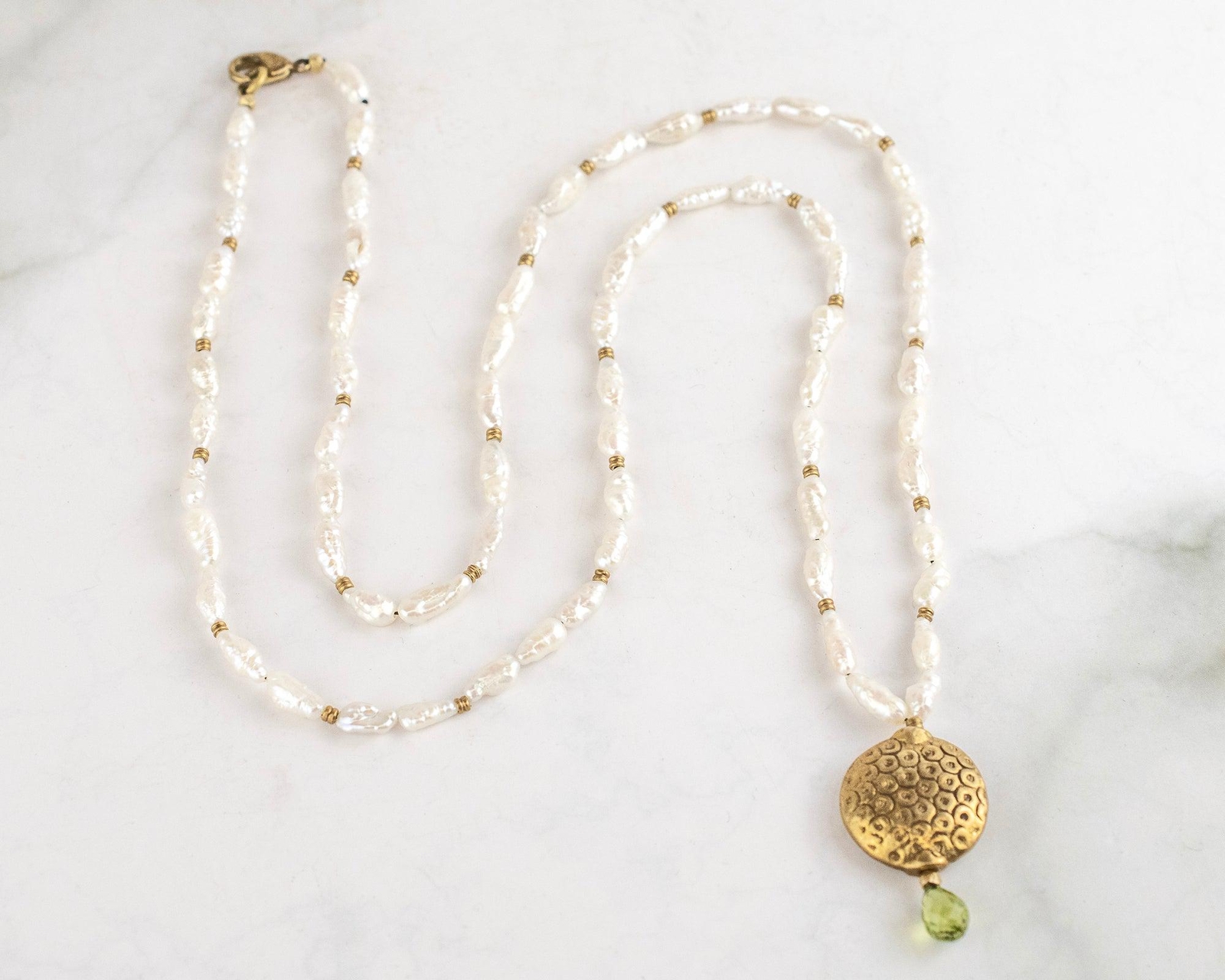 Vintage Japanese Rice Pearl Beads 4mm White Oval 16 Inch Strand