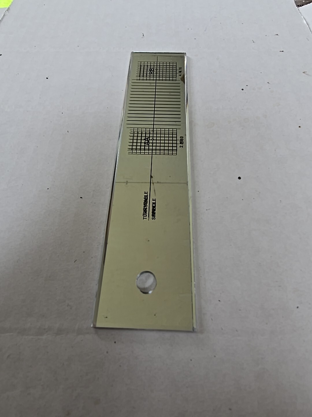 Mirrored Turntable Phono Cartridge Stylus Alignment Protractor Tool