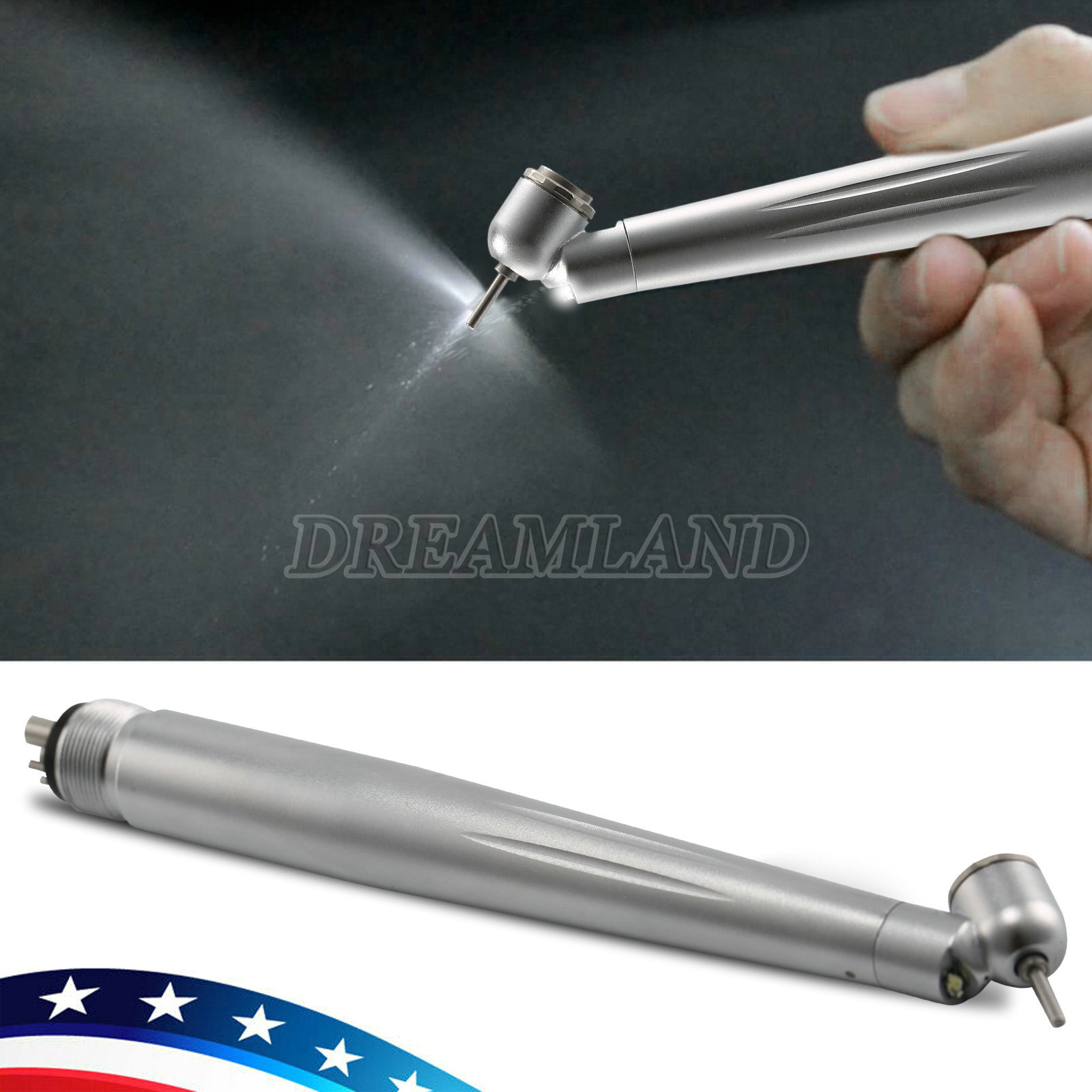 Dental 45 Degree Surgical High Speed Handpiece Led E-generator Push Button 4Hole