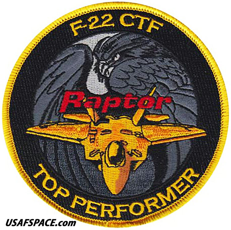 USAF 411TH FLIGHT TEST SQ -F-22 COMBINED TEST FORCE- Edwards AFB -ORIGINAL PATCH